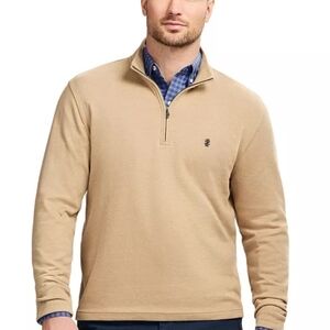 Polo by Ralph Lauren Quarter Zip Camel Tan Army Green Pony Pullover